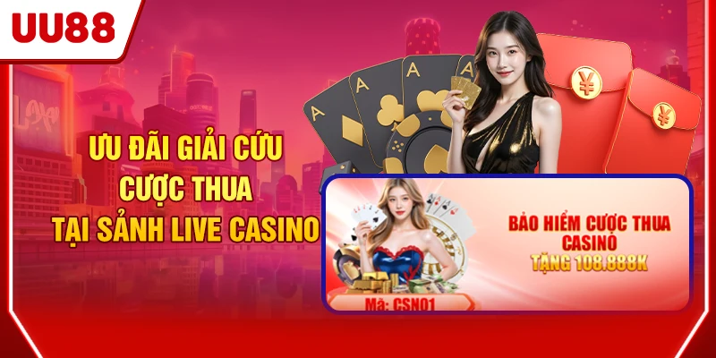 Ưu đãi giải cứu cược thua tại sảnh live Casino
